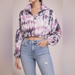 Bershka Tie-Dye Cropped Jacket